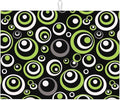 Green Black Gray Geometric Circle Dish Drying Mat for Kitchen Counter, Absorbent Microfiber Modern Drying Pad for Dish Drainer, Washable, Foldable for Kitchen Gadgets, Multi-Use, Home Decor, 18" x 24"