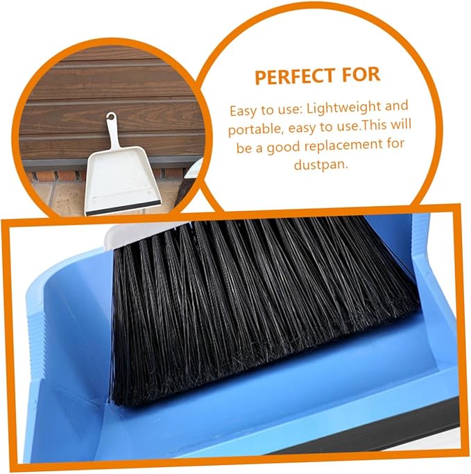 Angoily Dustpan Replacement Edge Strip 2-Pack Soft Rubber Lip Protector for Garbage Shovel Dust Pan Repair Cleaning Floors and Corners