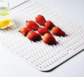 Silicone Dish Drying Mat for Multiple Usage, Easy clean, Eco-friendly, Heat-resistant Dish Drainer Mat for Kitchen Counter,Sink,Refrigerator or Drawer liner (18" x 16", White)