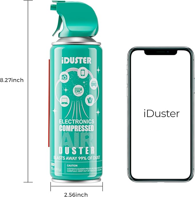 Disposable Compressed Duster, Computer Cleaner, Keyboard Cleaner, 1 Pack, 10 oz