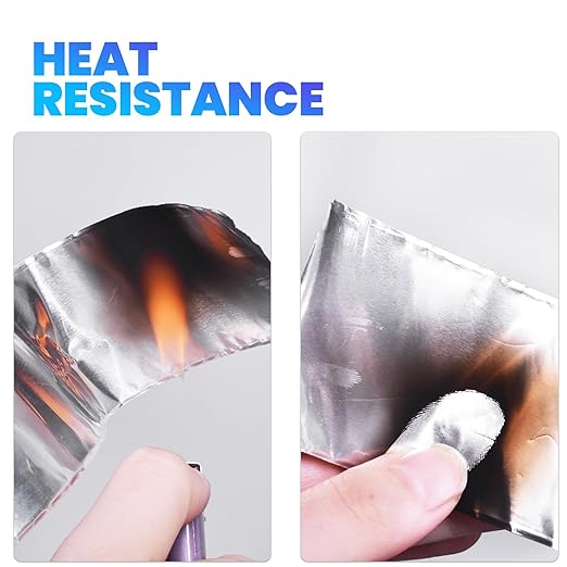 ADHES Premium Aluminum Foil Tape, 3 Inch x 164 Feet (55 Yards), 6Rolls Heat Proof Tape Withstand from 80°C to 100°C, Metal Duct Tape for HVAC, Sealing & Patching, Dryer Vents Pipe