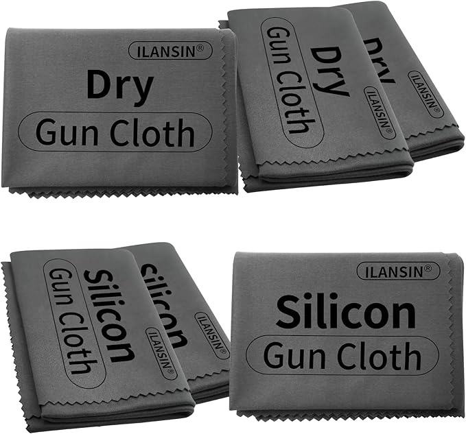 Silicon Gun Cloth 12'' ×12'' Gun Cleaning Cloths Lint Free - Gun Cleaning Wipes with Silicon Gray Gun Cleaning Rags for Gun Cleaning/Polishing Silicon Rags/Rust Wipes