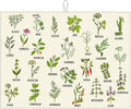 Cute Herbs Botanic Garden Plants Dish Drying Mat for Kitchen Counter Modern Drying Pad 18x24 Inch Absorbent Reversible Dish Drainer Rack Mats