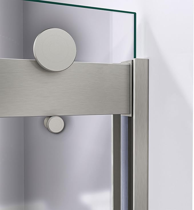 DreamLine Sapphire 56-60 in. W x 76 in. H Semi-Frameless Bypass Shower Door in Brushed Nickel, SHDR-6360762-04