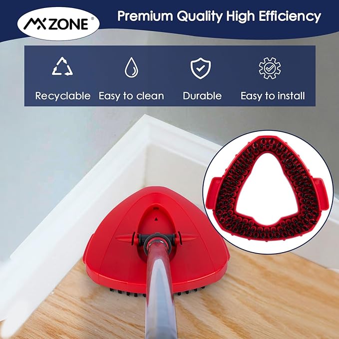Spin Mop Scrub Brush Head Compatible with O Cedar EasyWring 1 Tank System, Shower Floor Scrubber Mop Head Replacement, Hard Bristle Cleaning Brush for Kitchen Tile, Not Fit RinseClean, 2 Pack