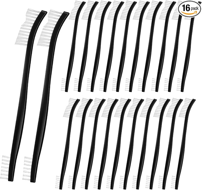 22Pcs Small Cleaning Brushes Set with Nylon Bristles – Mini Stiff Detailing & Crevice Brushes for Jewelry, Cars, Kitchen, and Tight Spaces