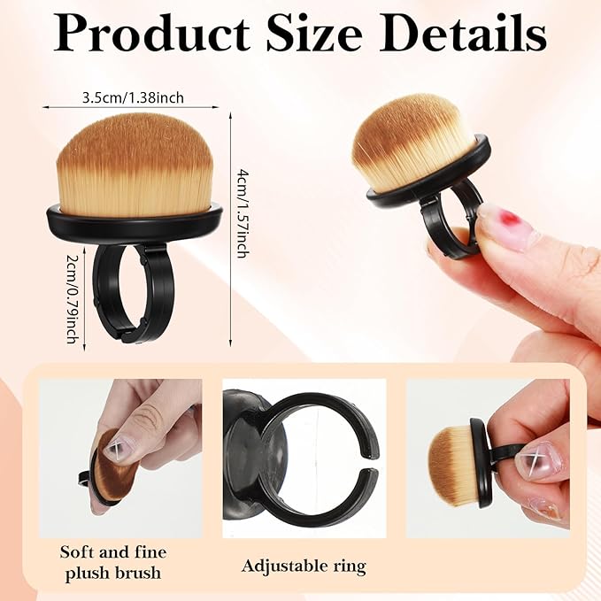 4 Pcs Dust Brush for Nails, Nail Brush Duster Soft Nail Brushes Portable Nails Duster Tools for Manicure and Pedicure,Black and White