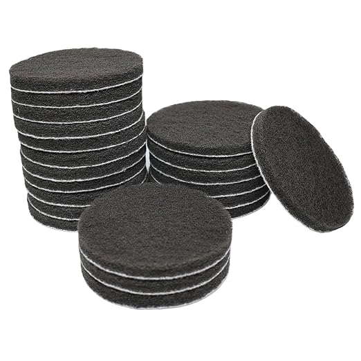 4 Inch Scrubber Scouring Pads Drill Scuffing Disc Hoop and Loop Surface Conditioning Disc (800 Grit-Grey)