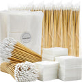 PINGMIC Gun Cleaning Supplies - Gun Cleaning Patches and Long Cotton Swabs Set, 6" Cotton Swabs, Lint Free Cloth Fit Most Caliber Firearms