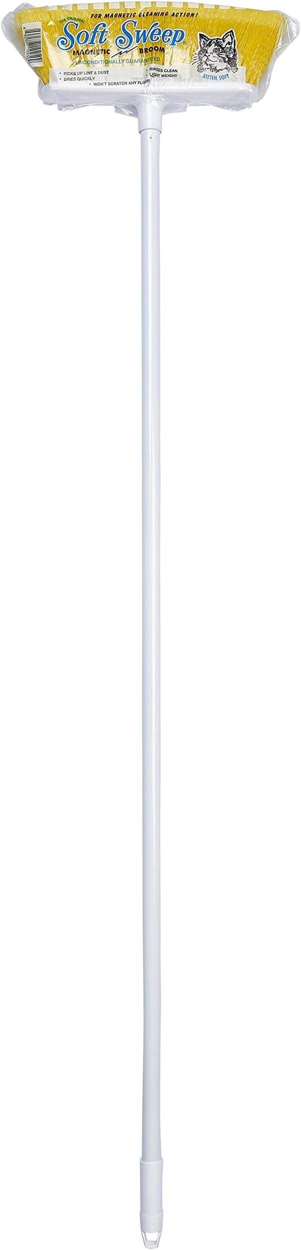 The Original Soft Sweep Magnetic Action Broom - 4 Brooms - Purple, Pink, Blue, Yellow