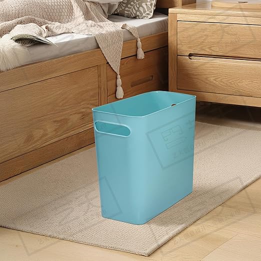 Platic Trash Can - Small Waste basketbin - 1.8 Gallon- for Office,Home,Bathroom,Kitchen - Green