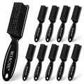 NICEMOVIC Barber Clipper Brushes, 10 Pcs Plastic Handle Nylon Bristles Cleaning Brush, Multifunctional Cleaning Supplies for Hair Styling Tools, Kitchen Sink, Shoes (Black)