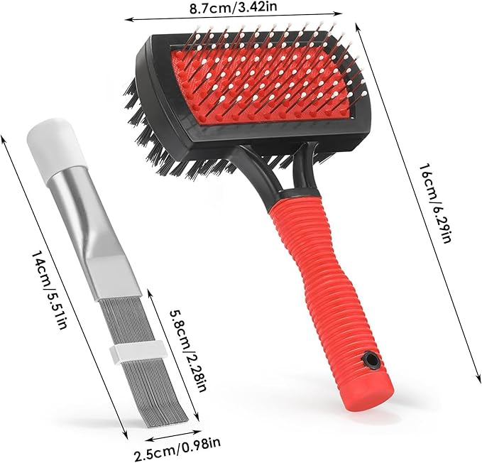 AC Coil Cleaning Brush, Double-Sided Evaporator Coil Cleaner, Fin Comb, Air Conditioner Coil Cleaning Tool Kit, Radiator Repair Tool, HVAC Maintenance Tools for Home