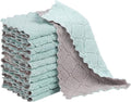 10 Pack Kitchen Dish Cloths Dish Towels,Super Absorbent Coral Fleece Cloth,Premium Dishcloths,Nonstick Oil Washable Fast Drying Dish Rags,Reusable Cloth forTable Chair Dish Glass