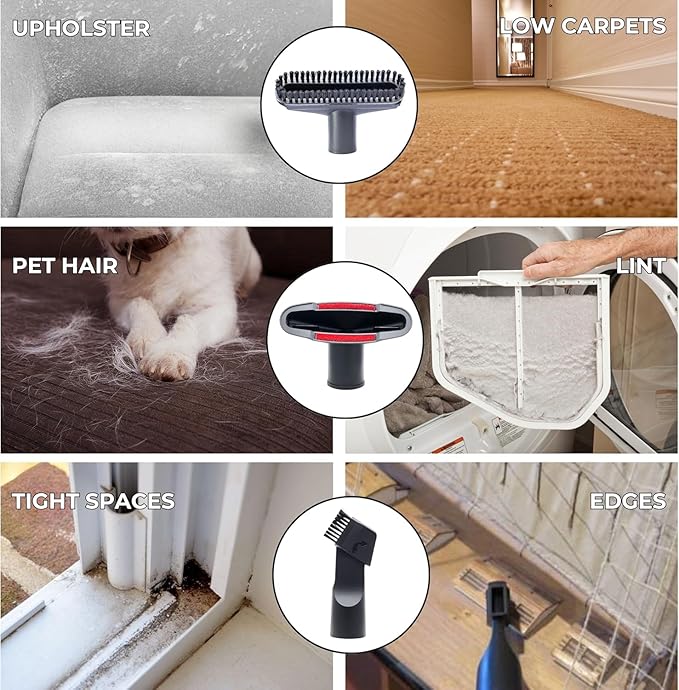 Household Cleaning Kit Attachments Vacuum Cleaner Accessories Universal Vacuum Hose Adapters Flexible Crevice Tool for Dryer Lint Vent Trap Cleaner