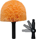 1 Pack Twist-On Cobweb Duster Head Brush – High Efficiency Spider Web Brush with Universal Joint for Outdoor & Indoor Web Cleaning – Fits Standard Acme Threaded Poles – Brush Head Only