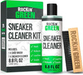 Rockin'Green Shoe Cleaning Kit - Shoe Cleaner Sneakers Solution with Brush Included - Sneaker Cleaner Kit Safe for Mesh, Nubuck, Leather, Suede - Deep Refresh Care Kit (8.8fl oz)