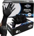 FINITEX Black Nitrile Disposable Medical Exam Gloves - 100/1000 PCS 6.3mil Powder-Free Latex-Free Food Gloves