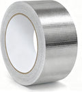 2" x 66 Ft Aluminum Foil Tape, 5.91 mil - Heavy Duty Heat Shield & Thermal Insulation Fiberglass Tape for HVAC Ductwork, Metal Ducts, Dryer Vents, AC Pipes, Exhaust Repair