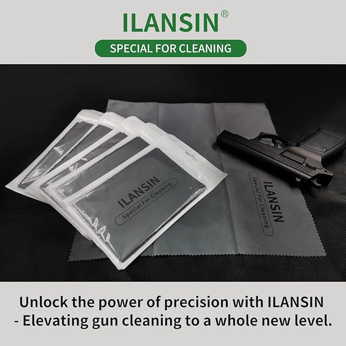 Silicon Gun Cloth 12'' ×12'' Gun Cleaning Cloths Lint Free - Gun Cleaning Wipes with Silicon Gray Gun Cleaning Rags for Gun Cleaning/Polishing Silicon Rags/Rust Wipes