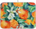 Tarity Watercolor Orange Dish Drying Mat for Kitchen Counter Absorbent Heat Resistant Microfiber Dishes Drainer Mat 18x24 in Large Dish Pad Sink Mat Protective Pad Kitchen Decor