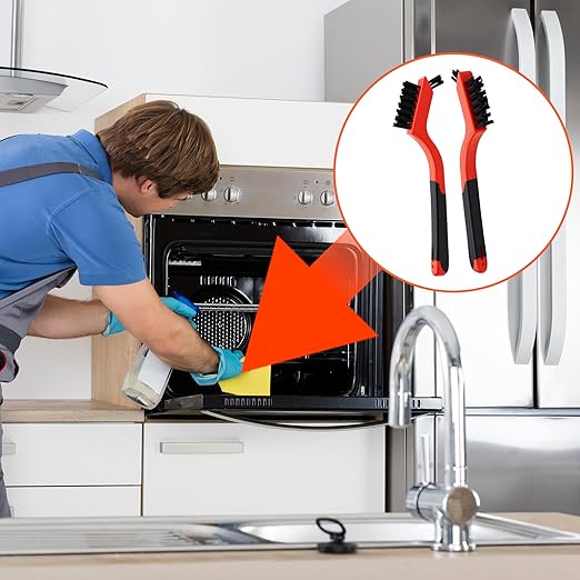 6 Pack Nylon Cleaning Brushes Set – Non-Scratch Bristles for Delicate Surfaces, Ergonomic Grip & Mini Brush – Ideal for Kitchen, Bathroom, and Daily Cleaning