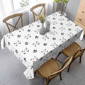 Cat Faces and Paws Rectangular Tablecloth Cartoon Cute Footprint 52x70 Table Cloth for Wedding Party Banquet,Dining Kitchen Table Cover