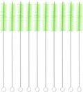 uxcell 10Pcs Drinking Straw Cleaning Brushes, 8" x 5/8" Nylon Bristles Long Straw Brush Pipe Cleaner for Washing Straws Pot Spout, Sippy Cup, Bottle and Tube (Green)