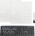 128 Pcs Silicone Nail Art Typing Stickers, with Cleaning Brush,Long Nails Keyboard Cover, Reusable Adhesive Protective Nail Stickers for Laptop,PC,Desktop,Keyboard Bubbles for Long Nails,Hemispherical