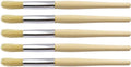 LBY 5pcs Natural Pig Bristle Espresso Maker Cleaning Brush, 195mm(7.68'') Household Cleaning Brush, Paint Brush Parts Cleaning Brush, Natural Pig Bristle, Wooden Handle