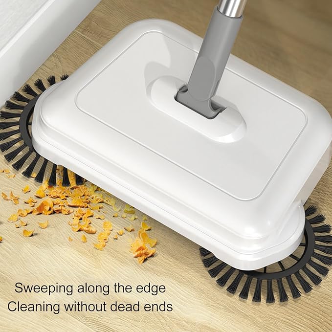 TOPINCN Hand Push Sweeper, Carpet Sweeper Wet Dry Vacuum Cleaner Hand Push Sweeping Vacuum Cleaner Non Electric Sweeper Mop Manual Floor Sweeping Mopping Machine for Hardwood Floor Hair