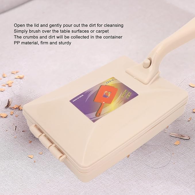 Carpet Dusting Brush, Sturdy Double Roller Sweeper Brush, Manual Sweeper for Carpet and Floors, Handheld Carpet Cleaner for Pet Portable Sweeper for Bed Clothes