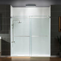 Woodbridge Frameless Tub Doors 66-72" Width x 76" Height with 5/16"(8mm) Clear Tempered Glass, 2 Ways Opening & Double Sliding in Polished Chrome Finish