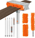 Ceiling Fan Cleaner Duster,72''/6 Ft Extended Pole Fan Blade Cleaner Ceiling Fan Duster,Reusable Cleaning Tool for High Ceiling Fan,Baseboard, Blind, Cobweb, Molding