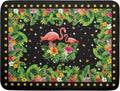 Giwawa Tropical Flamingo Dish Drying Mat Palm Leaves Absorbent Dishes Drainer Pad Microfiber Dish Rack Mat for Kitchen Countertop Decor 18x24 Inch