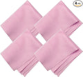 Microfiber Screen Cleaning Cloths, HTTX 4-Pack 6 x 7 inches for Cell Phones, Tablets, LCD TV, Laptop, Camera Lenses, Surface Tablet, Monitor, Car GPS Screens, Spectacles, Glasses, Watches [Pink]