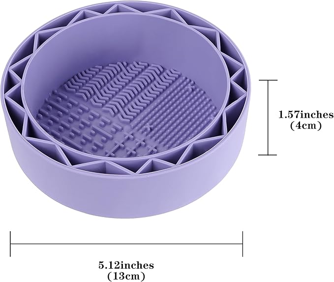 Pen Brush Washer, Watercolor Brush Cleaner, Silicone Brush Bowl Clean, Brush Holder Cleaner, Watercolor Painting Water Cup for Acrylic Oil Painti (1Pcs Purple)