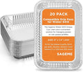20 Pack Weber Grills Compatible Drip Pans 6415 for Weber Grills Spirit Gas Grills, Q Grills, Genesis and Genesis II LX 200 300 Series Disposable Aluminum Foil Grease Trays 6 x 1.4 x 8.6 Inches