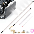 47" & 24" Radiator Cleaning Wand, 8-Piece Set- 4500 PSI Stainless Steel Dual Water/Air Radiator Cleaner with Valve Switch, Connector, Cleaning Brush and Sealing Tape for Cars, Trucks, Heavy Equipment