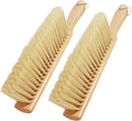 Soft Bristle Hand Brush Wooden Handle for Woodworking Shop Bench, Sawdust Removal Non-Scratch 14 Inch Long (2pcs Yellow)