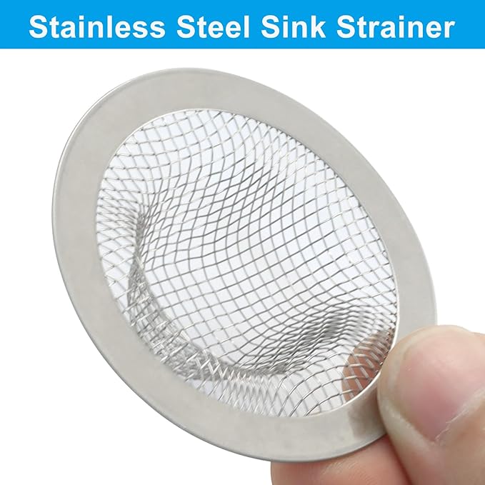 4 Pack Heavy Duty Stainless Steel Kitchen Sink Strainer, 2.09" Top / 0.91" Mesh Slop Basket Filter Trap, Utility Drain Hole for Kitchen Sink/Bathroom Bathtub Wash basin Floor drain Balcony