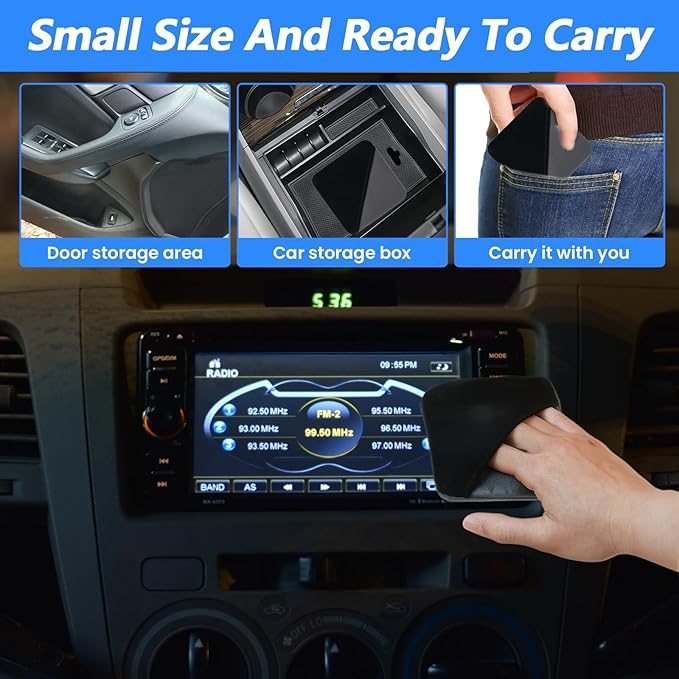 2Pcs Car Touch Screen Cleaner Cloth,Square Triangle Microfiber Car Screens Cleaners,Black Auto Screen Cleaning Pad Cars Interior Cleaner Wipes for Vehicle Dashboard LCD Display