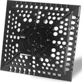 Shower Drain Hair Catcher, Square Silicone Shower Drain Cover for 4in Shower Room Floor Drain Protector, Dark Grey