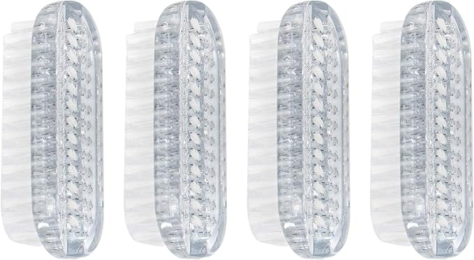 AUEAR, 4 Pack Plastic Fingernail Cleaning Brush Double-Sided Hand Nail Toe Scrubber for Men Women