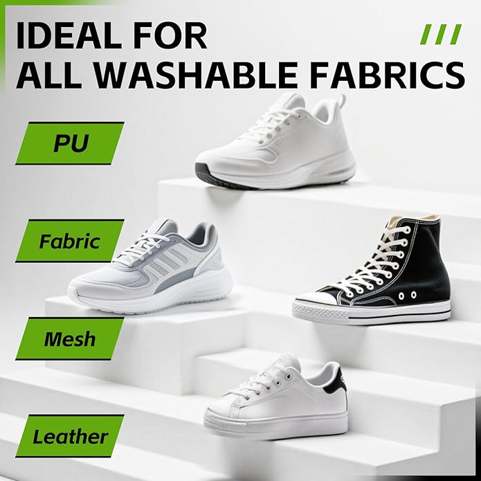 X-SMILE Sneaker Cleaning Kit, Foam Cleaner for White Shoes, PU & Synthetic, Canvas, Mesh & Rubber, Brush, Towel & Wipe 100ml