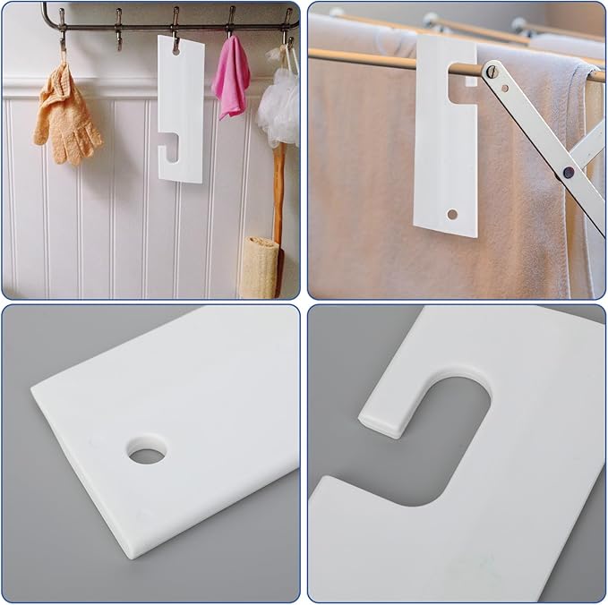 White Silicone Squeegee with Hanging Hook Mini Soft Window Squeegee Shower Small Scraper Squeegee Water Blade Glass Cleaning Squeegee for Shower Doors Mirror Kitchen Countertops Sink Car Windshield