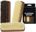 MAXIMILIAN Shoe Shine Brush Kit Horsehair Brushes for Polishing Crepe Suede Shoes Brush Soft Bristles Leather Cleaning Nubuck 3PCS Professional Shoe Polish Kit