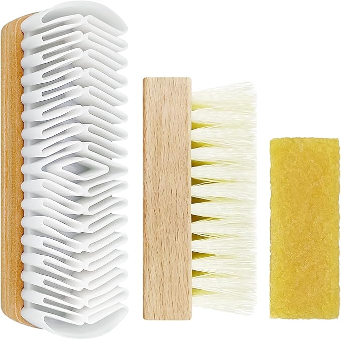 3Pcs Suede Shoe Brush and Eraser Suede Nubuck Cleaning Brush for Shoes