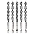 HARFINGTON 5Pcs Bore Brush Stainless Steel 10mm Dia Cleaning Twisted Wire Brush Tube Pipe Cleaner with Handle 1/4 Inch Hex Shank for Tubes, Ports, Bearings