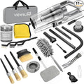 Viewsun Car Cleaning Kit, 17PCS Car Interior Detailing Kit with Gray High Power Handheld Vacuum, Detailing Brush Set, Windshield Cleaner, Cleaning Gel, Complete Auto Accessories for Men, Women